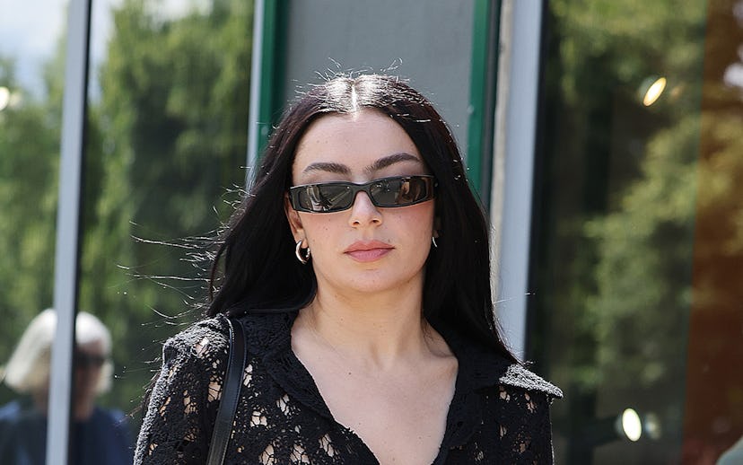 LONDON, ENGLAND - JULY 11: Charli XCX attends day eleven of the Wimbledon Tennis Championships at th...